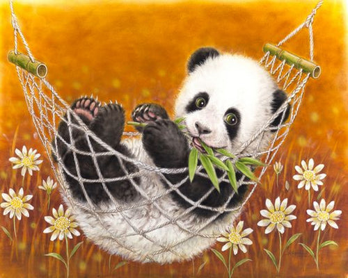 Diamond Painting - Panda in zijn hangmat