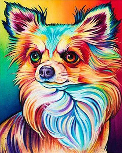 Diamond Painting - Portret van een hond in kleur
