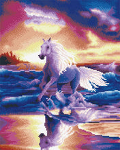 Afbeelding in Gallery-weergave laden, Diamond Painting - Galoppende paard bij de zee