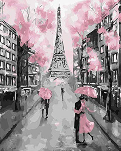 Diamond Painting - Eiffeltoren en Vie en Rose