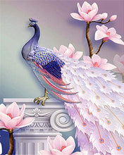 Afbeelding in Gallery-weergave laden, Diamond Painting - Mooie pauw en bloemen