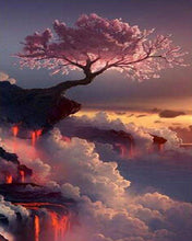Afbeelding in Gallery-weergave laden, Diamond Painting - Roze Boom en Wolken