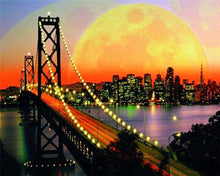 Afbeelding in Gallery-weergave laden, Diamond Painting - Brug van San Francisco en volle maan