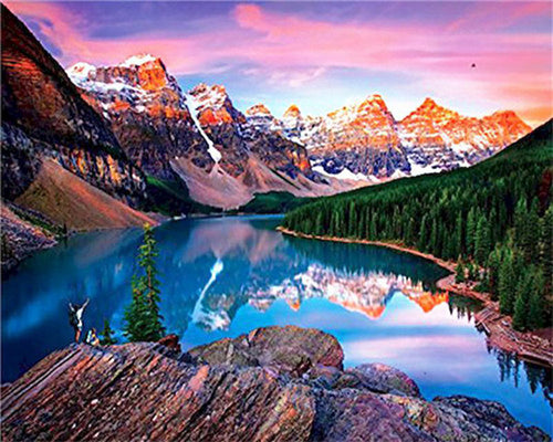 Diamond Painting - Reflecties op het Bergmeer