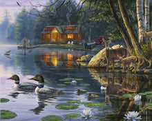 Afbeelding in Gallery-weergave laden, Schilderen op Nummer - Chalet aan het meer