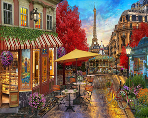 Schilderen op Nummer Romantisch uitzicht in Parijs Figured'Art gemiddeld nieuwkomers steden landschappen