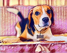 Afbeelding in Gallery-weergave laden, Diamond Painting - Schattige Beagle 40x50cm reeds ingelijst