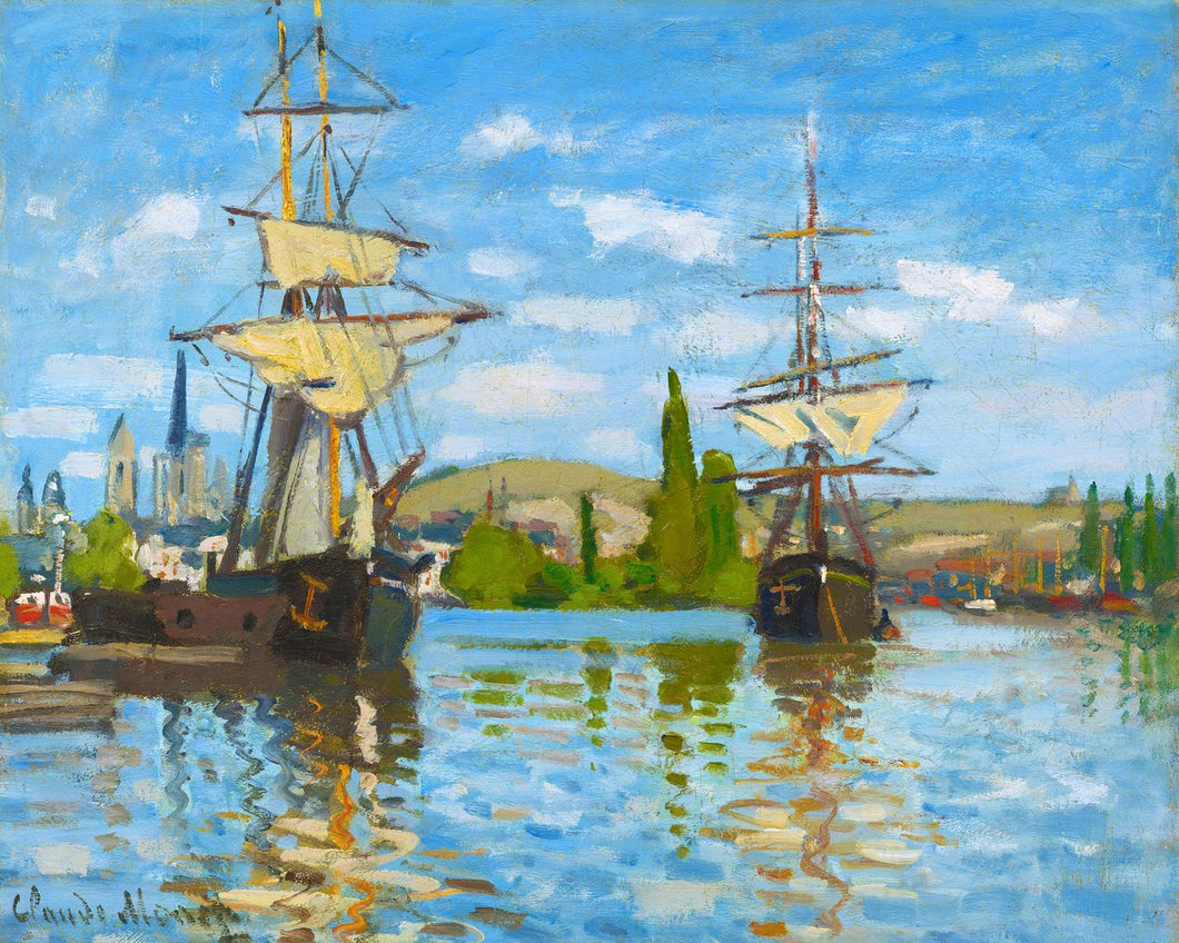 Diamond Painting - Bootjes varen op de Seine in Rouen - Monet