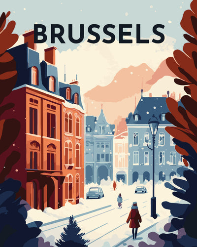 Schilderen op Nummer - Reisposter Brussel