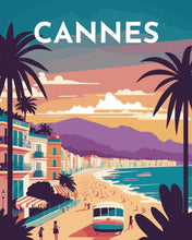 Afbeelding in Gallery-weergave laden, Schilderen op Nummer - Reisposter Cannes
