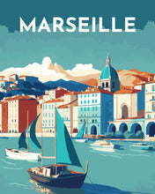 Afbeelding in Gallery-weergave laden, Schilderen op Nummer - Reisposter Marseille