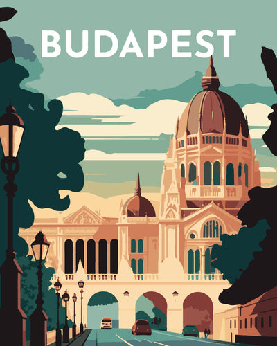 Schilderen op Nummer - Reisposter Boedapest