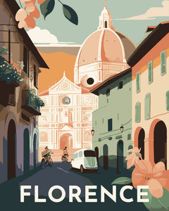 Schilderen op Nummer - Reisposter Florence