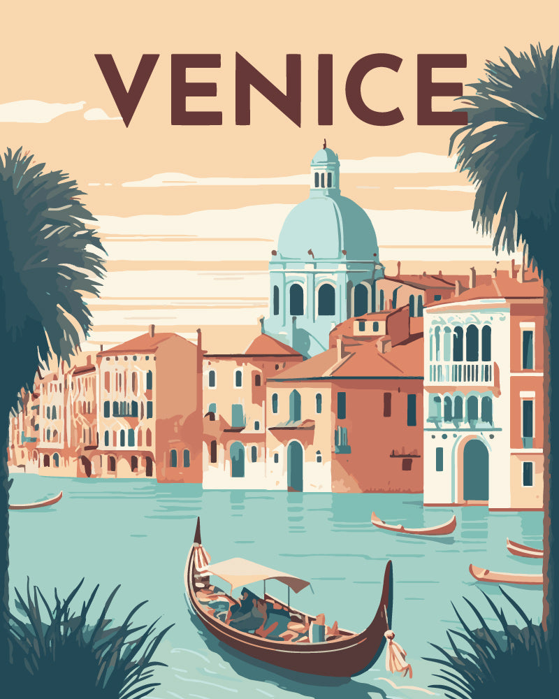 Schilderen op Nummer - Reisposter Venetië