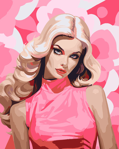 Blonde Diva in Roze