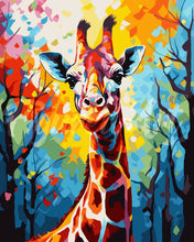 Afbeelding in Gallery-weergave laden, Schilderen op Nummer - Kleurrijke Abstracte Giraf