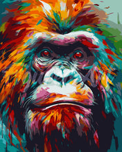 Afbeelding in Gallery-weergave laden, Schilderen op Nummer - Kleurrijke Abstracte Orang-oetan