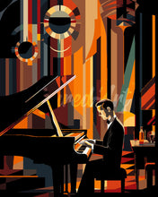 Afbeelding in Gallery-weergave laden, Schilderen op Nummer - Art Deco Man aan een Piano