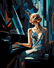 Afbeelding in Gallery-weergave laden, Schilderen op Nummer - Art Deco Vrouw aan een Piano