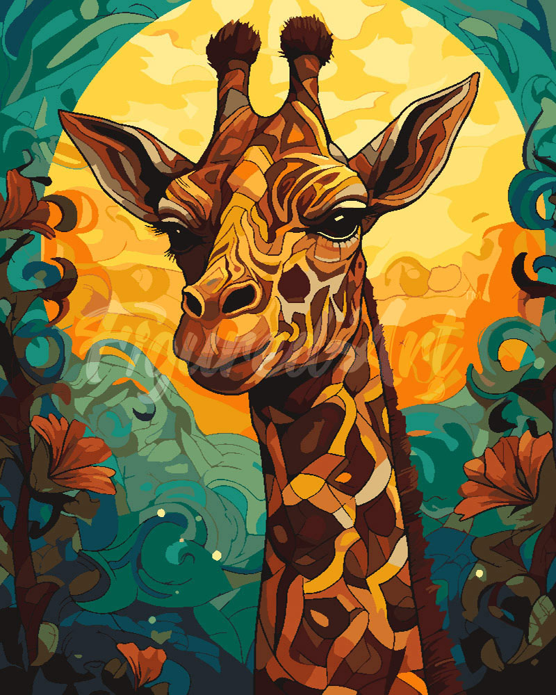 Olifant & Giraffe | Schilderen op nummer – Schilder Op Nummers Olifant & Giraffe | Schilderen op nummer – Schilder Op Nummers