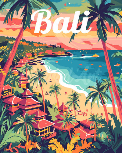 Schilderen op Nummer - Reisposter Bali