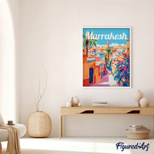 Afbeelding in Gallery-weergave laden, Schilderen op Nummer - Reisposter Marrakesh Marokko