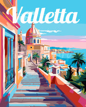 Afbeelding in Gallery-weergave laden, Schilderen op Nummer - Reisposter Valletta Malta