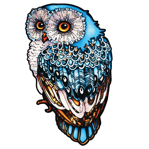 Houten Puzzel - Blauwe Uil
