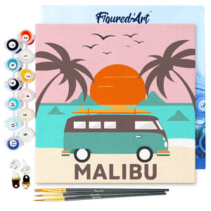 Mini Schilderen op Nummer met Frame - Malibu