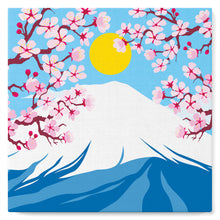 Afbeelding in Gallery-weergave laden, Mini Peinture par Numéros petit format 20x20cm avec cadre Le Mont Fuji