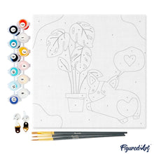 Afbeelding in Gallery-weergave laden, Mini Schilderen op Nummer met Frame - Verliefd hondje