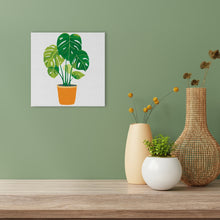 Afbeelding in Gallery-weergave laden, Mini Schilderen op Nummer met Frame - Groene plant