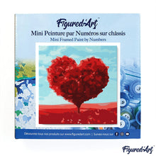 Afbeelding in Gallery-weergave laden, Mini Schilderen op Nummer met Frame - Rode hartenboom