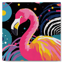 Afbeelding in Gallery-weergave laden, Mini Schilderen op Nummer met Frame - Flamingo Abstracte Pop-Art