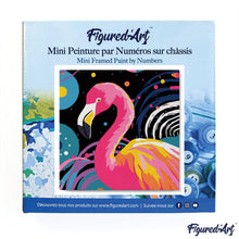 Afbeelding in Gallery-weergave laden, Mini Schilderen op Nummer met Frame - Flamingo Abstracte Pop-Art