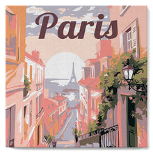 Afbeelding in Gallery-weergave laden, Mini Schilderen op Nummer met Frame - Reisposter Parijs