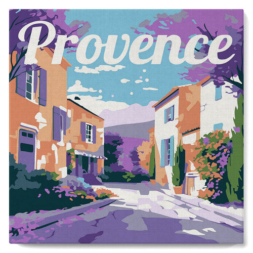 Mini Schilderen op Nummer met Frame - Reisposter Provence Lente