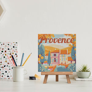 Mini Schilderen op Nummer met Frame - Reisposter Provence Herfst