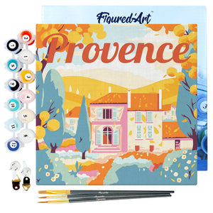 Mini Schilderen op Nummer met Frame - Reisposter Provence Herfst