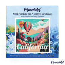 Afbeelding in Gallery-weergave laden, Mini Schilderen op Nummer met Frame - Reisposter California Ballonnen