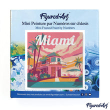 Afbeelding in Gallery-weergave laden, Mini Schilderen op Nummer met Frame - Reisposter Miami
