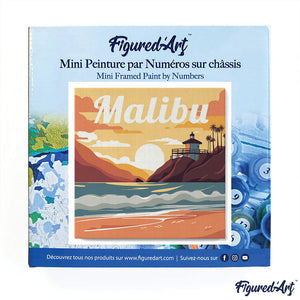 Mini Schilderen op Nummer met Frame - Reisposter Malibu
