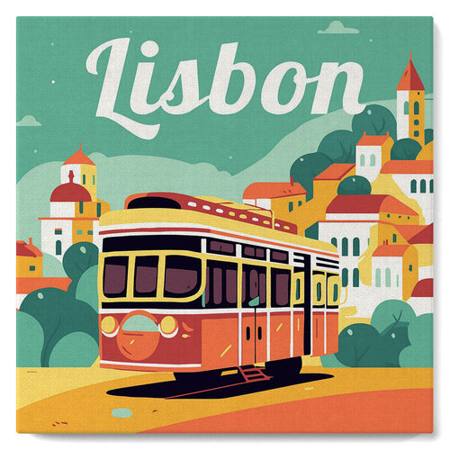 Mini Schilderen op Nummer met Frame - Reisposter Lissabon