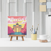Afbeelding in Gallery-weergave laden, Mini Schilderen op Nummer met Frame - Reisposter Berlijn