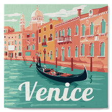 Afbeelding in Gallery-weergave laden, Mini Schilderen op Nummer met Frame - Reisposter Venetië