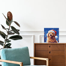 Afbeelding in Gallery-weergave laden, Mini Schilderen op Nummer met Frame - Hond in Besneeuwde Kerst