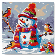 Afbeelding in Gallery-weergave laden, Mini Schilderen op Nummer met Frame - Sneeuwpop en Vogels