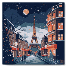 Afbeelding in Gallery-weergave laden, Mini Schilderen op Nummer met Frame - Kerst in Parijs