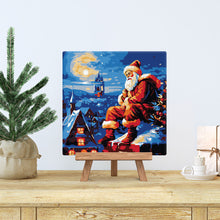 Afbeelding in Gallery-weergave laden, Mini Schilderen op Nummer met Frame - Kerstman en de Nachtelijke Hemel