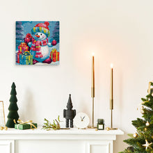 Afbeelding in Gallery-weergave laden, Mini Schilderen op Nummer met Frame - Sneeuwpop en Cadeaus in de Sneeuw